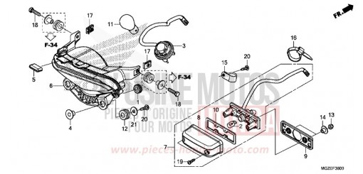 FEU ARRIERE CB500FAF de 2015
